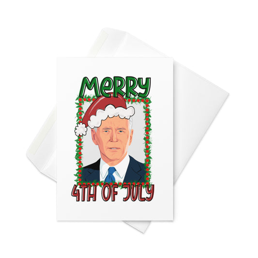 Merry 4th Of July Christmas Card