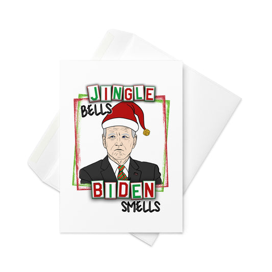 Jingle Bells Biden Smells Christmas Card